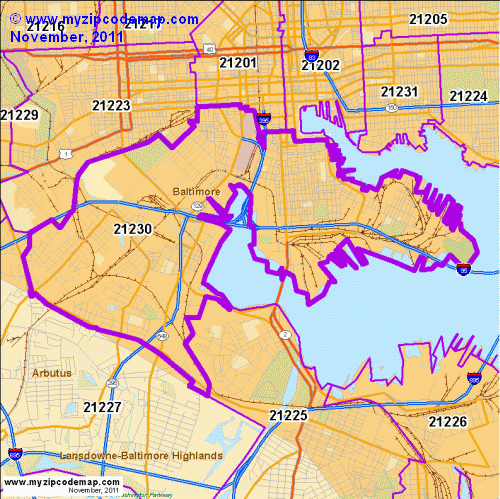 map of 21230