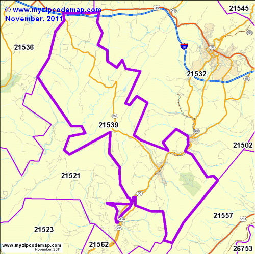 map of 21539