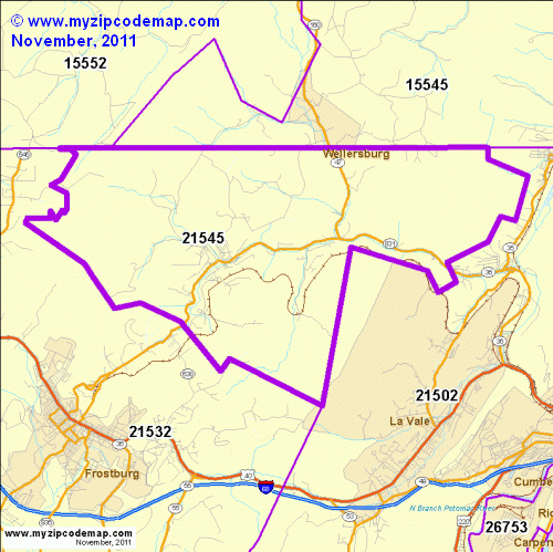 map of 21545