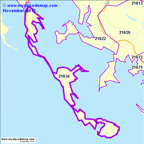 map of 21634