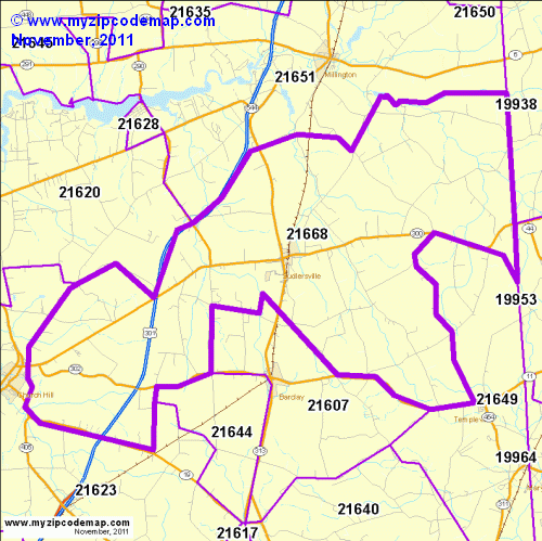 map of 21668