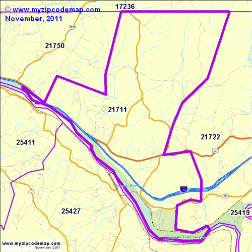 map of 21711