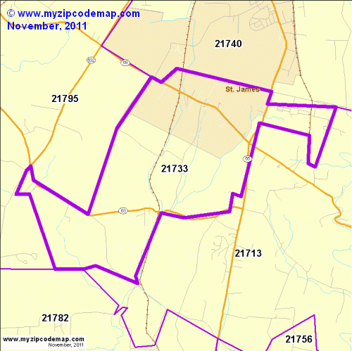 map of 21733