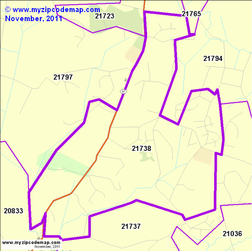map of 21738