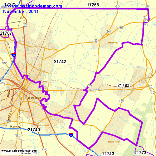 map of 21742