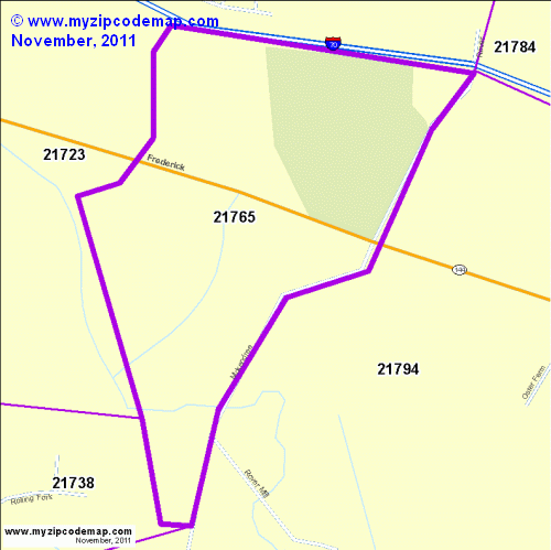 map of 21765