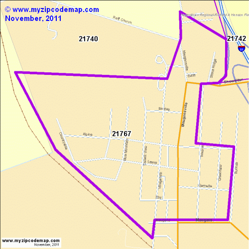 map of 21767