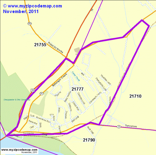 map of 21777
