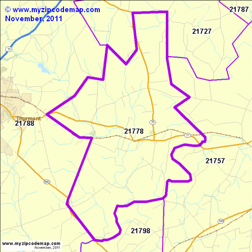 map of 21778