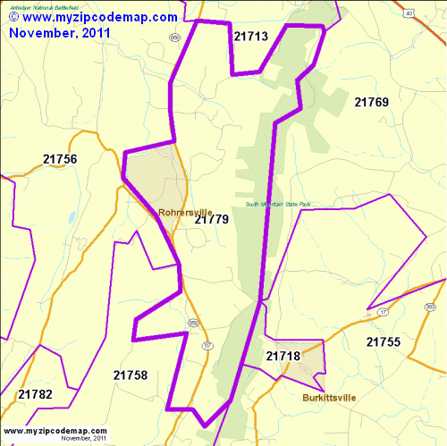 map of 21779