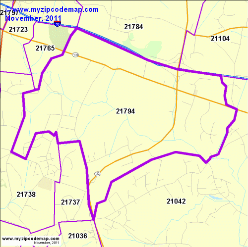 map of 21794