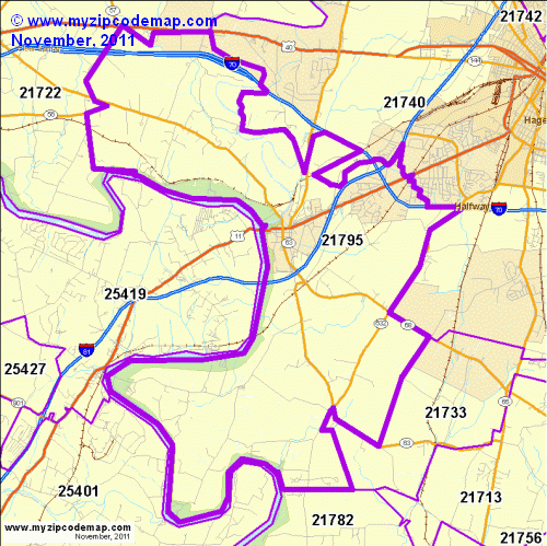 map of 21795