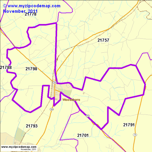 map of 21798