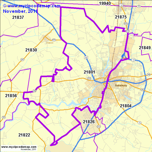 map of 21801