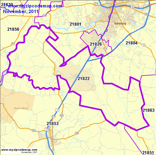 map of 21822