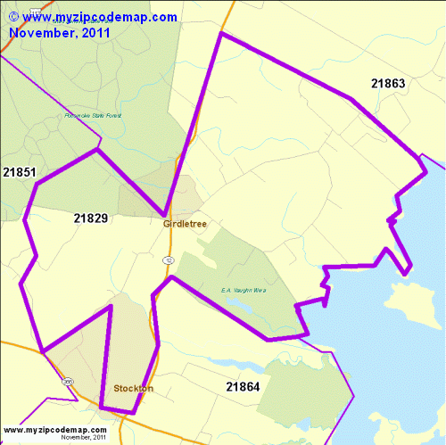 map of 21829