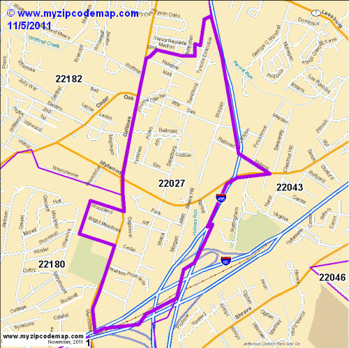 map of 22027
