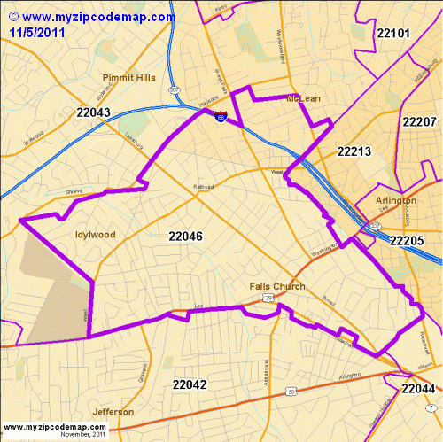 map of 22046