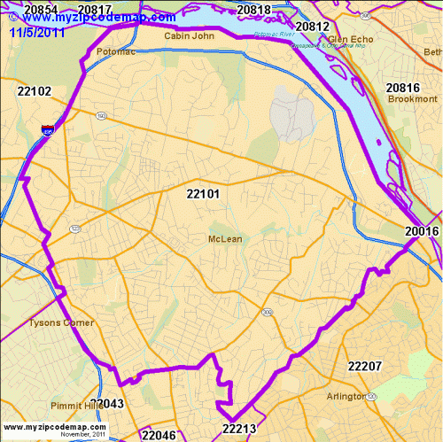 map of 22101