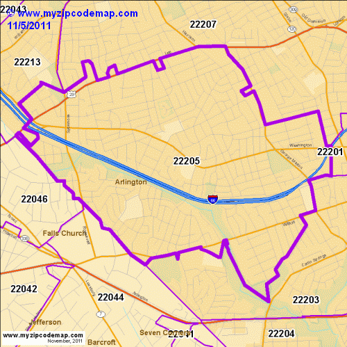 map of 22205