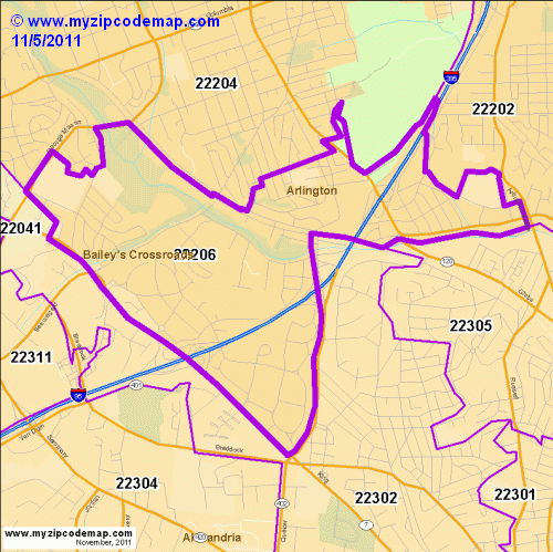 map of 22206