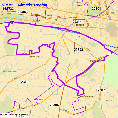 map of 22303