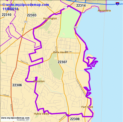 map of 22307