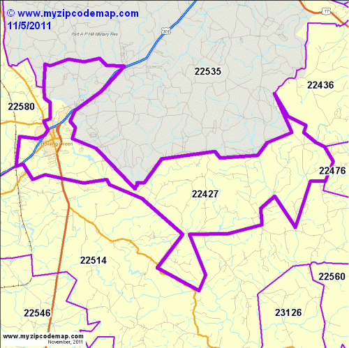 map of 22427
