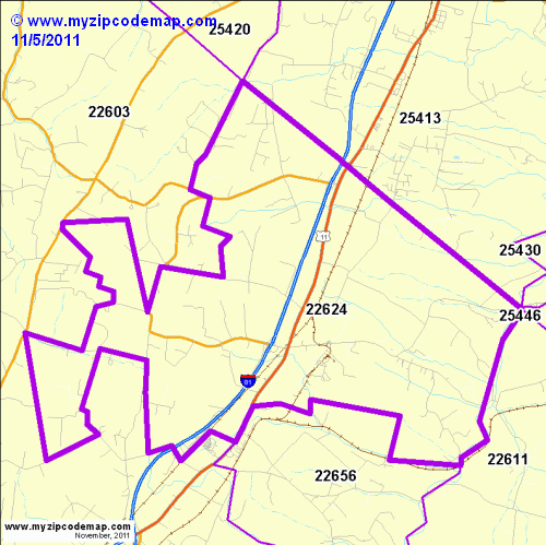 map of 22624