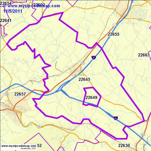 map of 22645
