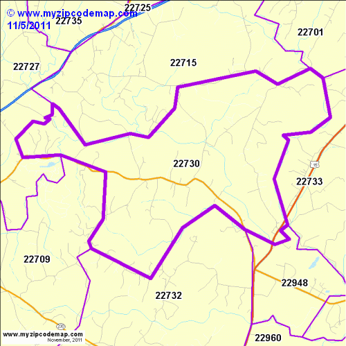 map of 22730