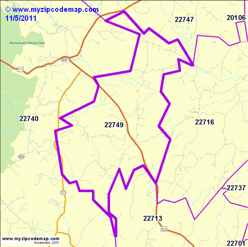 map of 22749