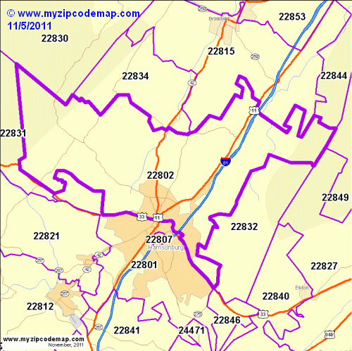 map of 22802