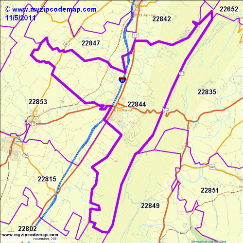 map of 22844