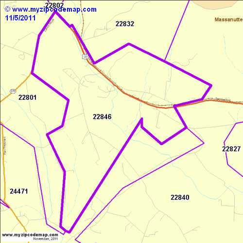 map of 22846