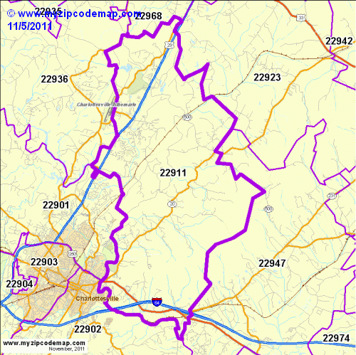 map of 22911