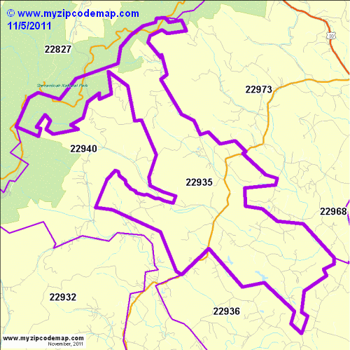 map of 22935