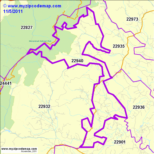 map of 22940