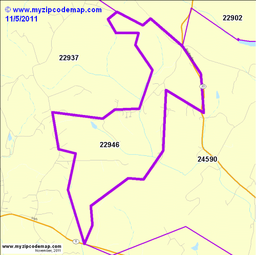 map of 22946
