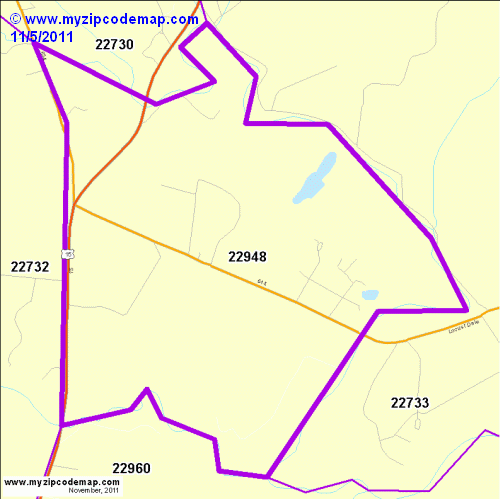 map of 22948