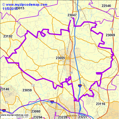 map of 23005