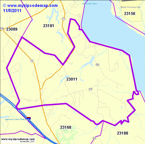 map of 23011