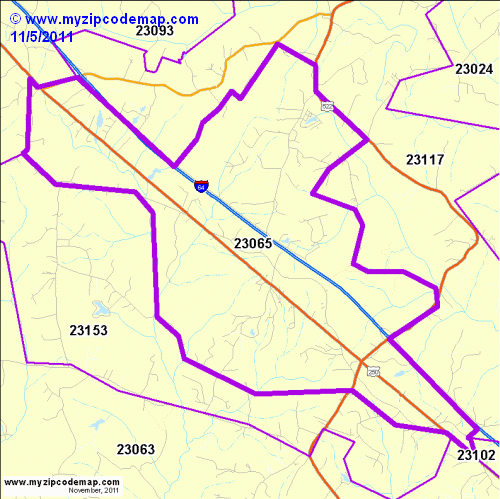 map of 23065