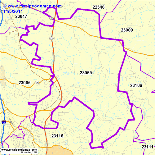 map of 23069