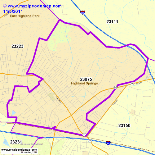 map of 23075