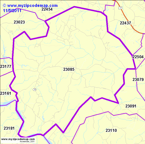 map of 23085