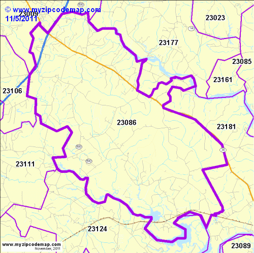 map of 23086