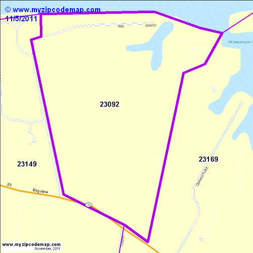 map of 23092