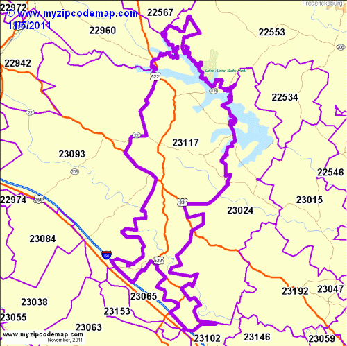 map of 23117