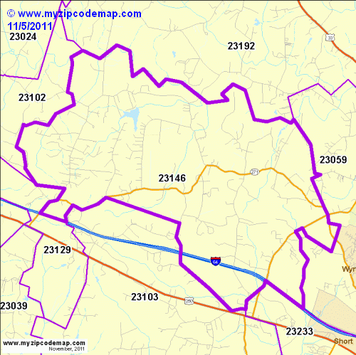 map of 23146